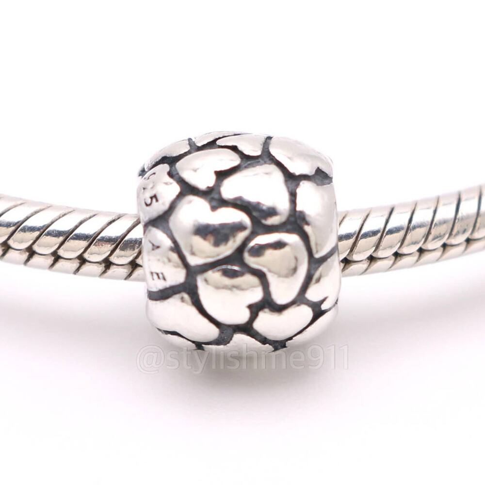 Authentic PANDORA Sterling Silver Multiple Hearts Charm
